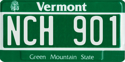 VT license plate NCH901