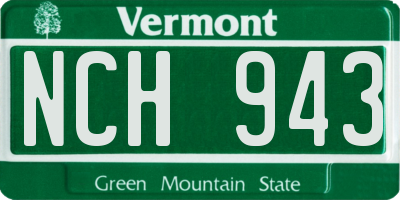 VT license plate NCH943
