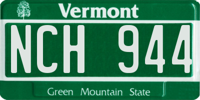 VT license plate NCH944
