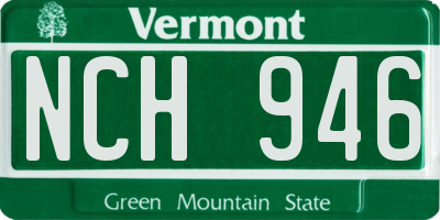 VT license plate NCH946