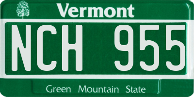 VT license plate NCH955