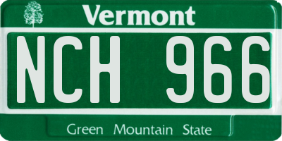VT license plate NCH966