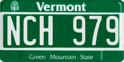 VT license plate NCH979
