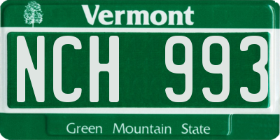 VT license plate NCH993