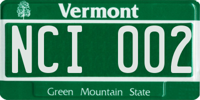 VT license plate NCI002