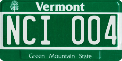 VT license plate NCI004
