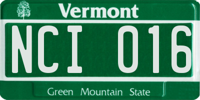 VT license plate NCI016