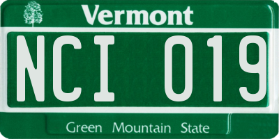 VT license plate NCI019