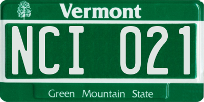 VT license plate NCI021