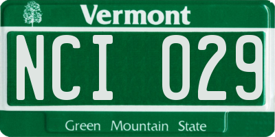 VT license plate NCI029