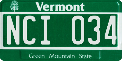 VT license plate NCI034