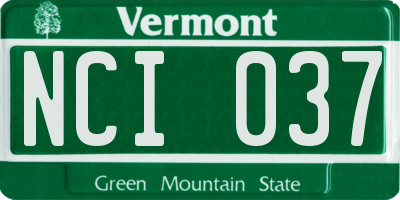 VT license plate NCI037