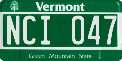 VT license plate NCI047