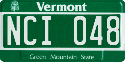 VT license plate NCI048