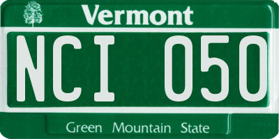 VT license plate NCI050