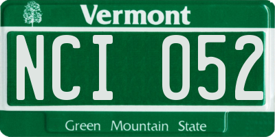 VT license plate NCI052