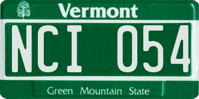 VT license plate NCI054