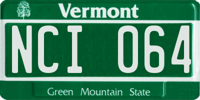 VT license plate NCI064