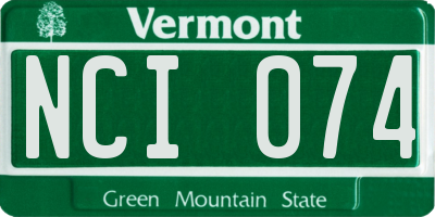 VT license plate NCI074