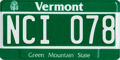 VT license plate NCI078