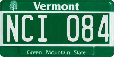 VT license plate NCI084