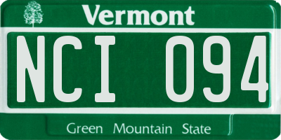 VT license plate NCI094
