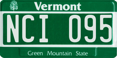 VT license plate NCI095