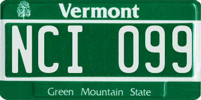 VT license plate NCI099