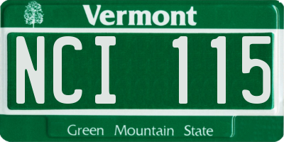 VT license plate NCI115