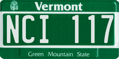 VT license plate NCI117
