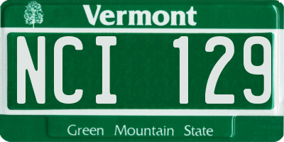 VT license plate NCI129