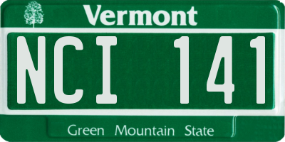 VT license plate NCI141