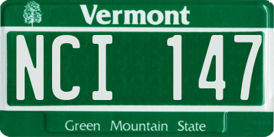 VT license plate NCI147