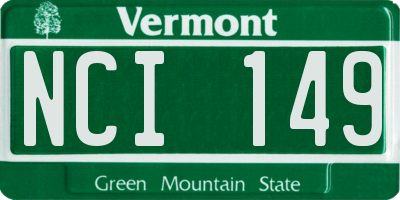 VT license plate NCI149