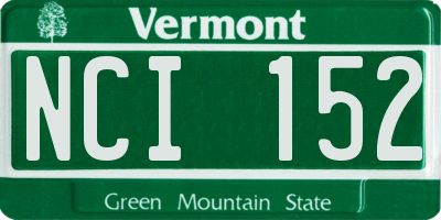 VT license plate NCI152