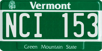 VT license plate NCI153