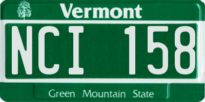 VT license plate NCI158