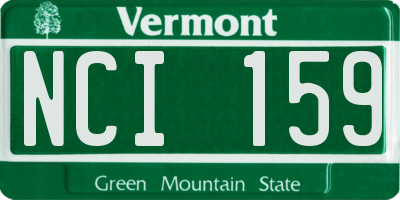 VT license plate NCI159