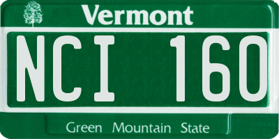 VT license plate NCI160