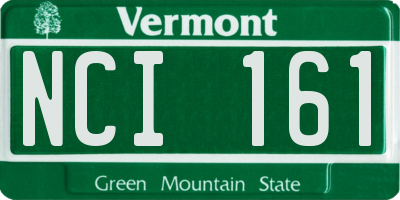 VT license plate NCI161