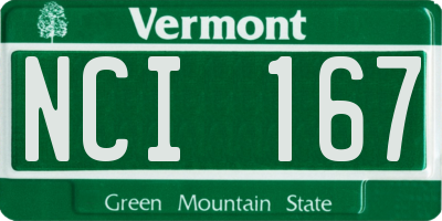 VT license plate NCI167