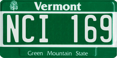 VT license plate NCI169