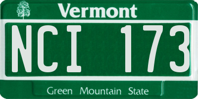 VT license plate NCI173