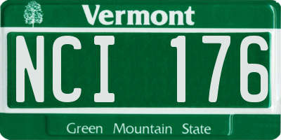VT license plate NCI176