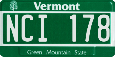 VT license plate NCI178