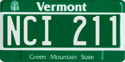VT license plate NCI211