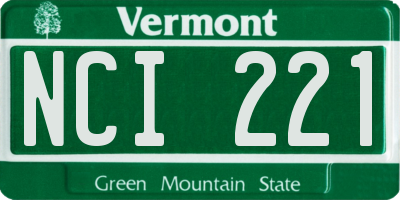 VT license plate NCI221