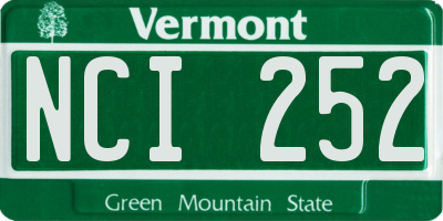 VT license plate NCI252