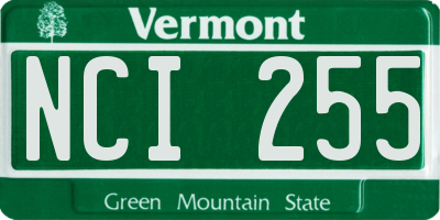 VT license plate NCI255