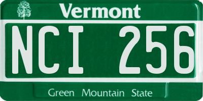 VT license plate NCI256